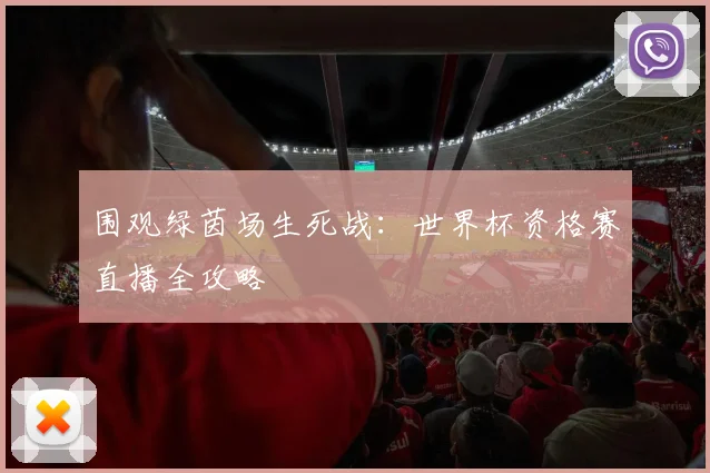 围观绿茵场生死战：世界杯资格赛直播全攻略